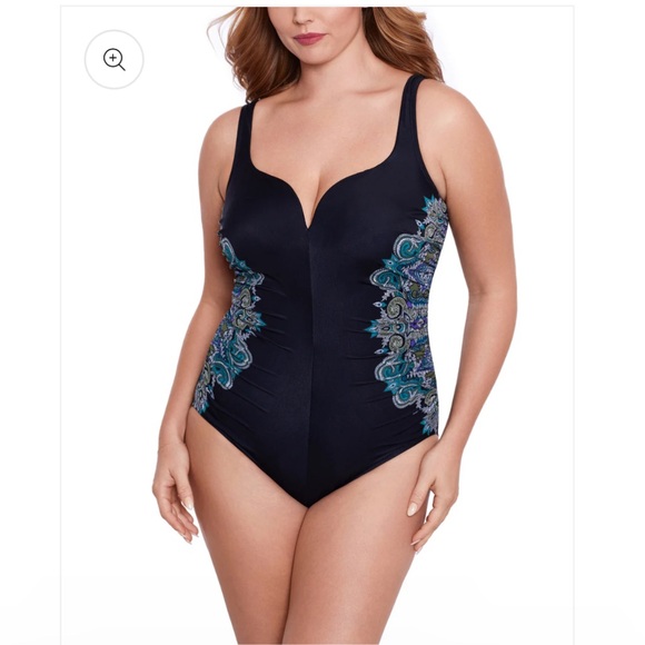 NWT 2024 Miraclesuit Women's Plus Precioso Temptress One Piece - 6561630W - Picture 2 of 5
